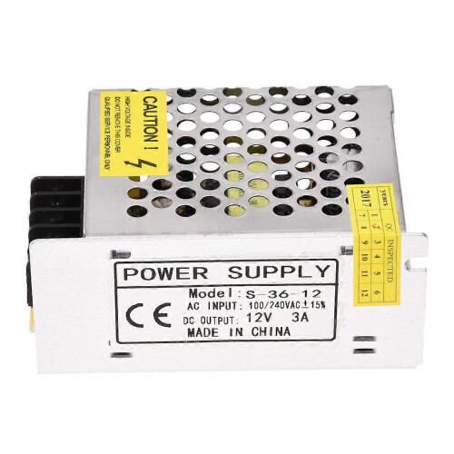 Μετασχηματιστής τροφοδοσίας οδηγού 36W DC 12V 3A με λάμπα LED με ζώνη 2