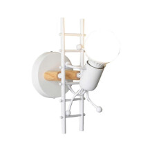 Persönlichkeit Little Man Treppensteigen Licht Schlafzimmer Wandleuchte (Weiß)