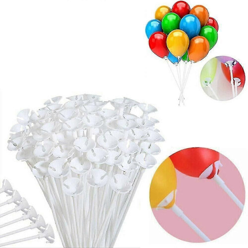 100pcs Balloon Supporting Rods Plastic Balloon Sticks,32cm