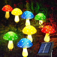 8er-Pack Solar-Pilzlichter zur Gartendekoration, 8 Modi, wasserdichte Gartenpilzlichter für den Außenbereich,