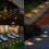 4 Pack Warmwhite Light Solar Light PVC Brick, Solar LED Brick Light with Light Sensor, On/Off Solar 4