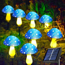 8er-Pack blaue Solar-Pilz-Gartenlichter für den Außenbereich, 8 Modi Solar-Pilzlichter für die Gartendekoration,