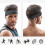 4 Pcs Athletic Mens Headband Black 2