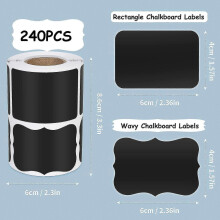240 stuks krijtbordstickers, herbruikbare waterdichte krijtbordstickers voor weckpotten, opslag