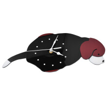 Swing Dog Wanduhr - Acrylrahmen, lautlose Heimdeko