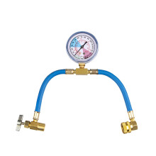 R134A Air Conditioning Charging Hose with Gauge, Durable Refrigerant Charging Hose for Automotive and Home Use