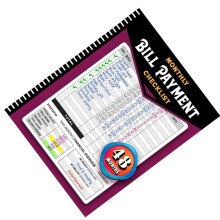 Portable Monthly Bill Planner with Payment Checklist for Students, Freelancers, and Small Business Owners to Track Expenses