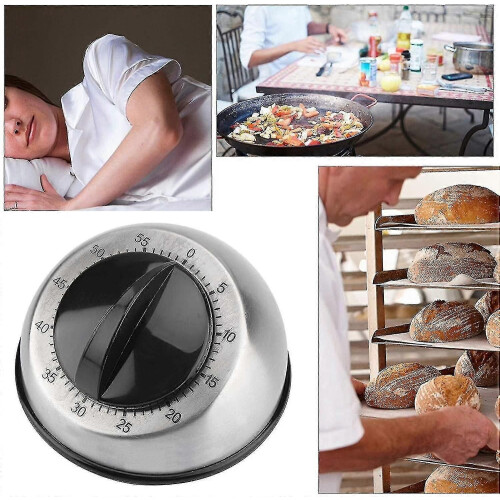 Kitchen Timer,60 Minutes Stainless Steel Timer Mechanical Wind-up Timer 1