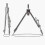 Drawing Compass Set With Lead Refills, Metal Math Geometry Kit Stainless Steel Scribing Tool 2
