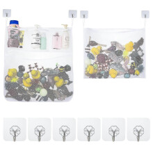 2-pack badspeelgoed organizer badkamer opbergnet, sterke opbergnetzak voor kinderen, peuters en baby's