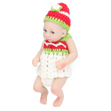 10-Zoll-Wiedergeborene Babypuppe mit beweglichen Gliedern, Silikon, Weißes Mädchen