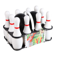 Bowling Set for Kids and Adults - 10 Pins Family Backyard Game, Indoor Outdoor Fun, Durable Plastic, 2 Players