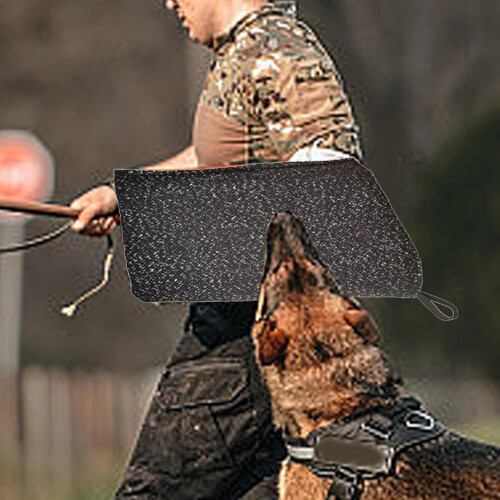 Bite Sleeve Dog Training Equipment, Durable Arm Protector for Puppies, Secure Fit Polyester PP Cotton, Black, Small Medium Large 2