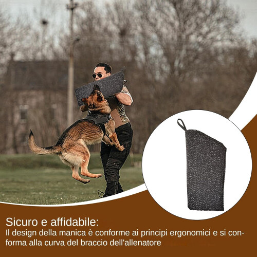 Bite Sleeve Dog Training Equipment, Durable Arm Protector for Puppies, Secure Fit Polyester PP Cotton, Black, Small Medium Large 1