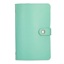 Portable Money Organizer Book with Clip for Secure Storage and Efficient Financial Tracking - Green Color, Compact Size