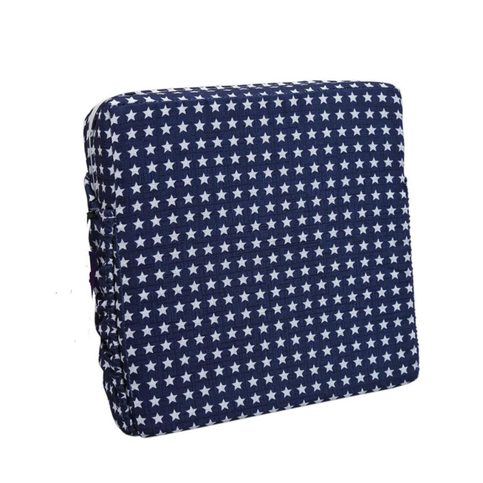 Dining Cushion Chair For Baby Child Booster Seat 32X32x8cm Portable Star Style Chair Pads For Dining Table Travel Blue