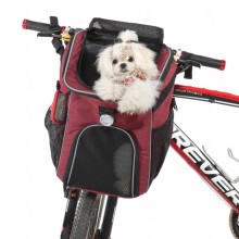 Bicycle Basket for Dogs and Cats, Expandable Soft Dog Backpack Transport Bag 30x30x37 cm, Pet Carrier for Hiking