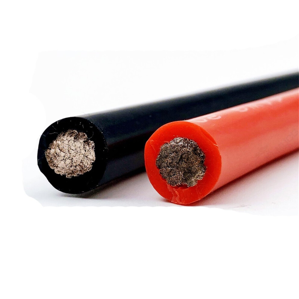8Awg 6Awg 4Awg 2Awg 1Awg Silicone Wire Electric Cable 2M Flexible Soft Battery Wiring For Cars 25Mm 50Mm Black 6482260116396