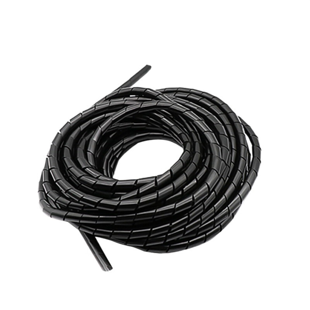 Spiral Wrap Cable Protect Tube 13 Metres 8Mm Diameter Pe Polyethylene Black White Cord Management Cover 6447073125485