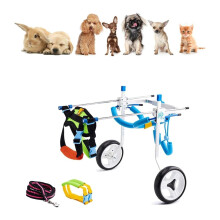 Aluminium Dog Wheelchair for Hind Legs Adjustable 2-Wheel Dog Cart Rehabilitation Aid for Small to Large Dogs