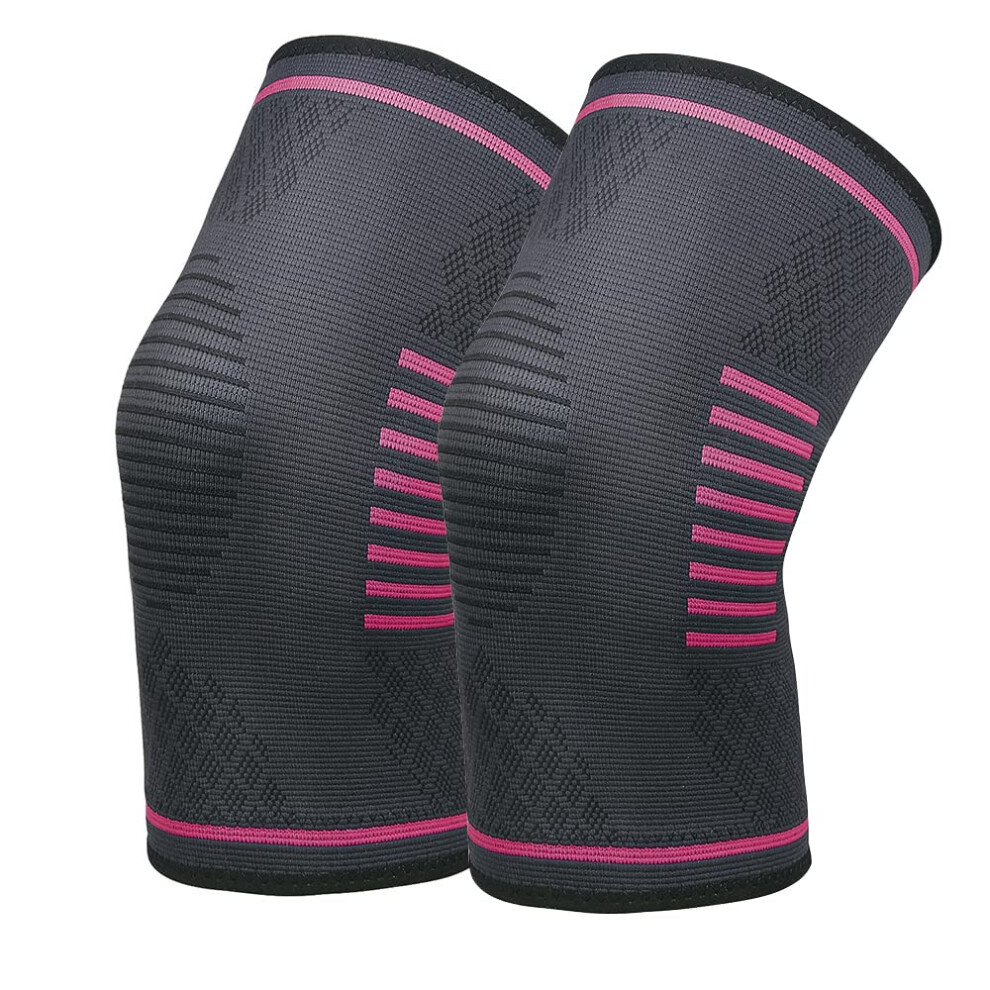 Fitness Knee Pads XL Pink Sports Knee Brace Support for Joint Pain Meniscus Tear Weight Lifting and Basketball Training-image-OPC-PK59SDT-NEW