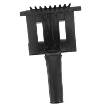 Anti-Itch Pet Brush Self-Cleaning Rubber Grooming Tool for Horses and Pets, Black, Ideal for Shedding and Coat Care