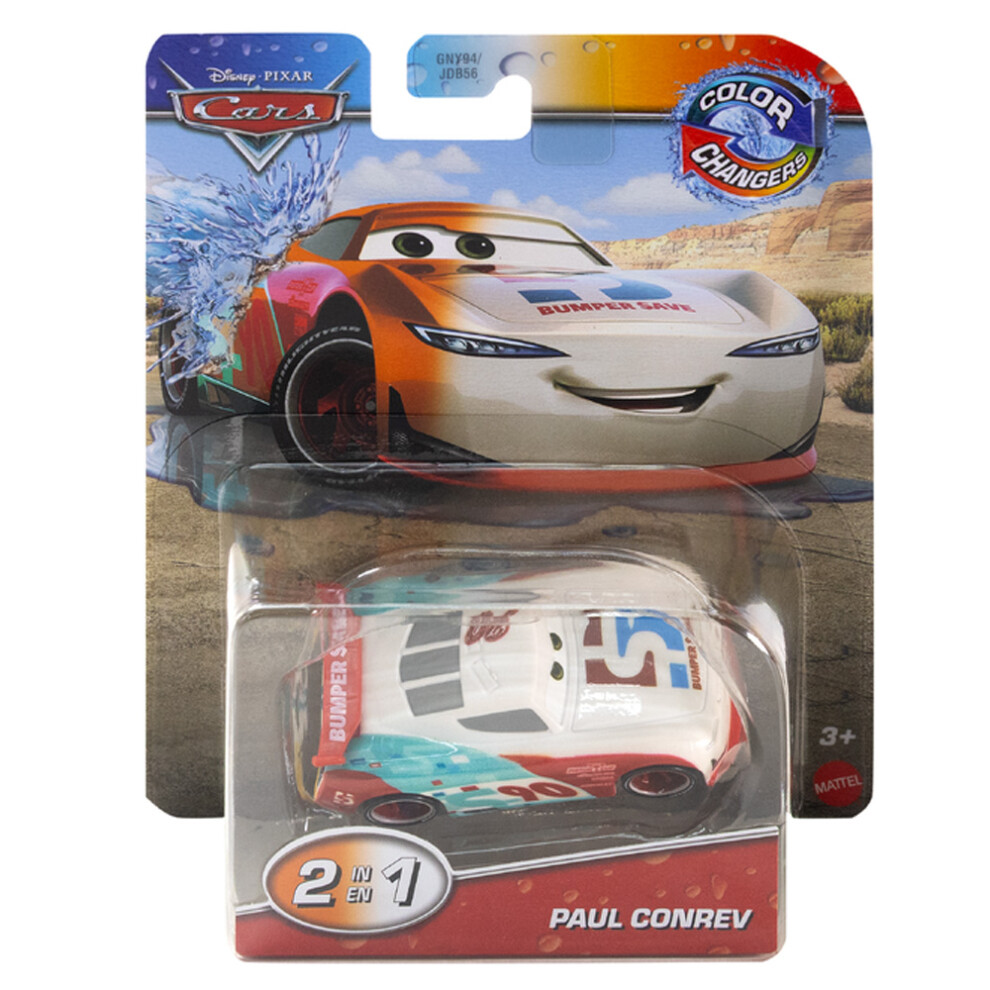 Mattel Disney Pixar Cars: Colour Changers - Paul Conrev Toy Car Jhg28