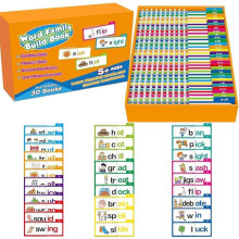 Word Family Flip Books Set - 30 Educational Reading Flash Cards for Kids, Rhyming Games and Sight Words Activities