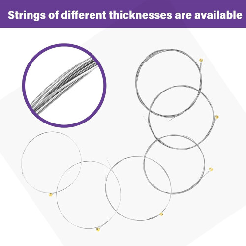 6 String Electric Guitar Strings Stainless Steel .009-.042 Replacement Set with Carbon Steel Core 1