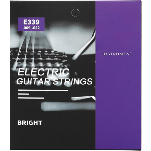 6 String Electric Guitar Strings Stainless Steel .009-.042 Replacement Set with Carbon Steel Core 2