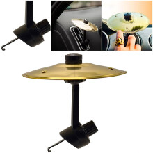 Car Crash Cymbal with Bleed Valve, Clip-On Drum Vent Valve for Music Lovers, Gold Finish, Compatible with Cars and Ride Clocks