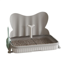 Dog Potty Portable Dog Bathroom Litter Box Heavy Duty Multi-Functional Indoor Outdoor Training Solution for Small Dogs Gray