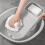 Mini Portable Washboard with Drainable Soap Dish for Hand Washing Clothes, Efficient Household Laundry Tool, PP PS Material 3
