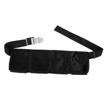 Schnorchel-Gürtel 149cm, 4-Taschen, Schwarz, Oxford-Gewebe, Entwässerungslöcher