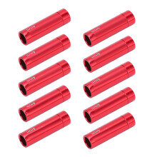 10 Stück Aluminiumlegierung 4mm Fahrradschaltkabel-Endkappen Rot