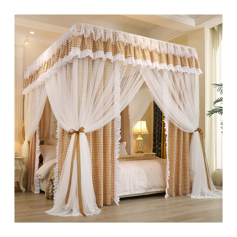 Mosquito Net Canopy Bed Curtain for Boys and Girls, Darkening and Dustproof, 120 x 200 x 200 cm