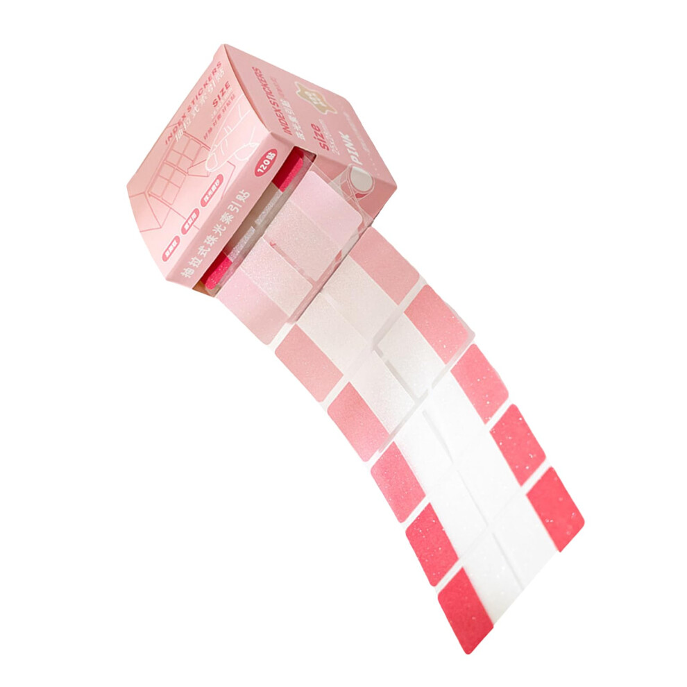 Glittering Colored Labels Self-Adhesive Writable PET Page Markers Sticky Notes for Books 120 Pieces Peach Powder-image-OPC-PK5B25H-NEW