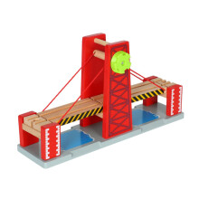 1Satz Holz Zugbrücke Einstellbare Bahngleisbrücke für Holzeisenbahn Kompatibel mit Fördert Logisches Spielzeug für Kinder