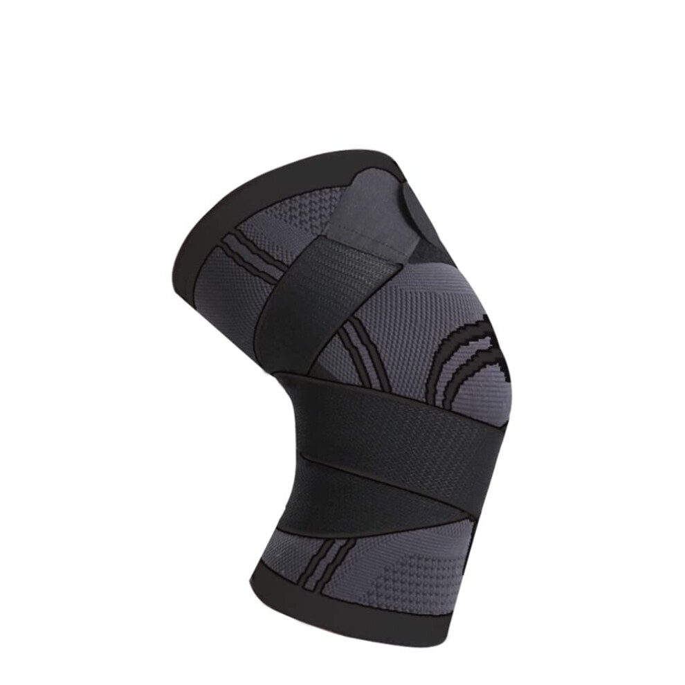 Sport Knee Pads For Adults, Elastic Compression Support For Fitness, Basketball, Volleyball, Black, Xxl Size 6482260118956