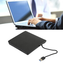 Dünner schwarzer externer DVD-Laufwerk-Gehäuse SATA USB 3.0 für Laptop/PC