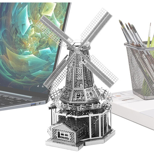 Dutch Windmill Kit - Buildable Figurine Set for Interactive Learning | Durable Educational Toy for Travel 1