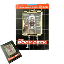 Transparent Human Skeleton Playing Cards Set, 3D Human Anatomy Design, Fun Educational Game, Plastic Material