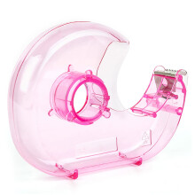 Transparent Table Tape Dispenser Portable Plastic for Office and Home Use, 18mm Wide, Lightweight 10 x 7.2 x 2 cm