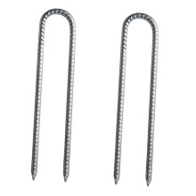 U-Shaped Tent Stakes 2-Pack, Durable Garden Pegs for Camping, Trampolines, High-Quality Steel, Heavy-Duty Outdoor Use