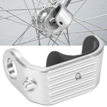 Fibbia a forma di E, in lega di alluminio, colore argento, 31x18,5x19,5x48 mm