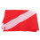 Bandera de buceo 50x35cm rectangular rojo/blanco poliéster 1