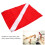 Bandera de buceo 50x35cm rectangular rojo/blanco poliéster 7