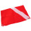 Bandera de buceo 50x35cm rectangular rojo/blanco poliéster 12