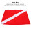 Bandera de buceo 50x35cm rectangular rojo/blanco poliéster 9