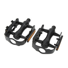 Pédales de VTT en alliage d'aluminium, plates, design ergonomique, montage facile.